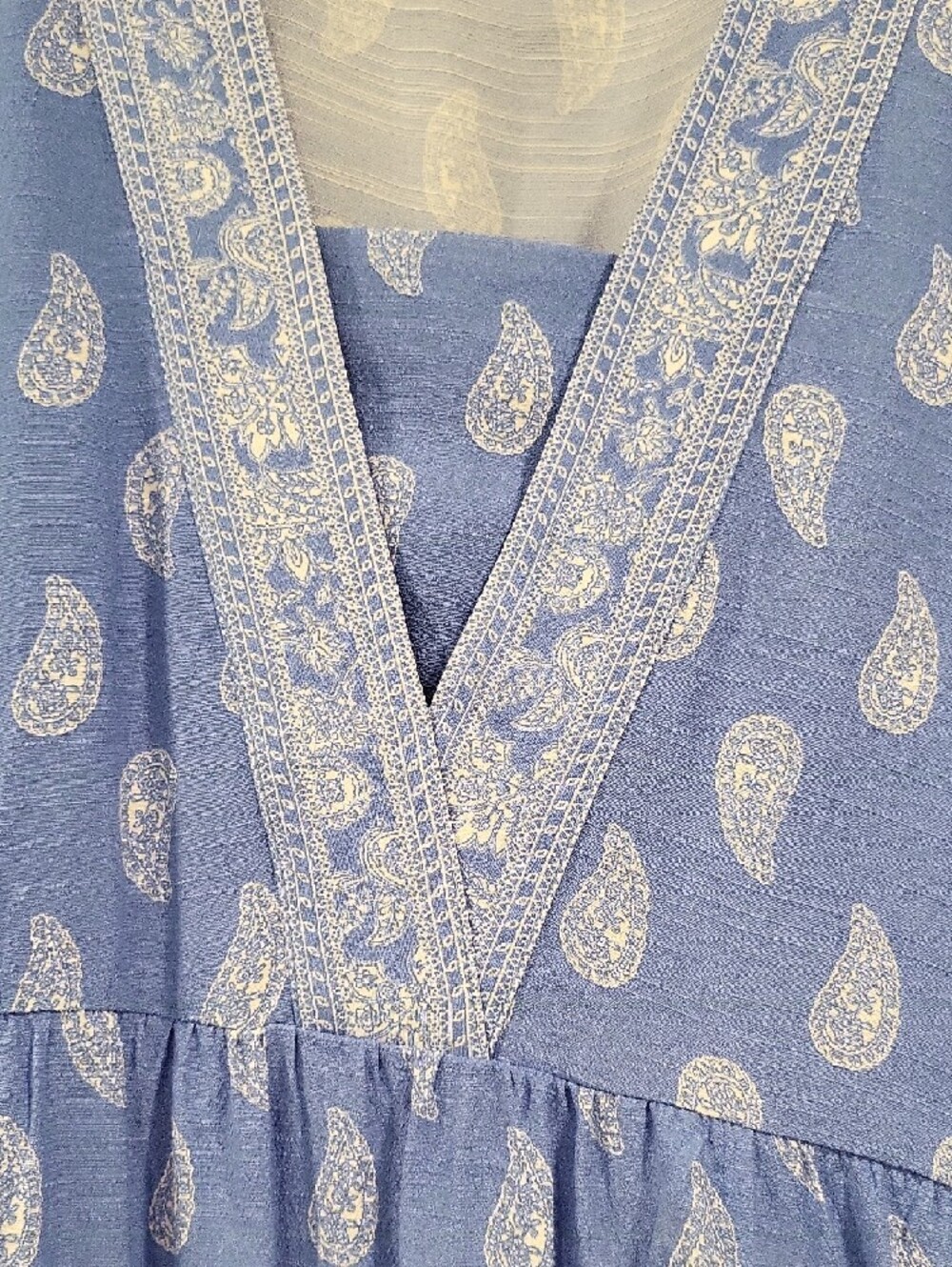 J. Jill Blue Printed Tunic Top - Picture 3 of 4